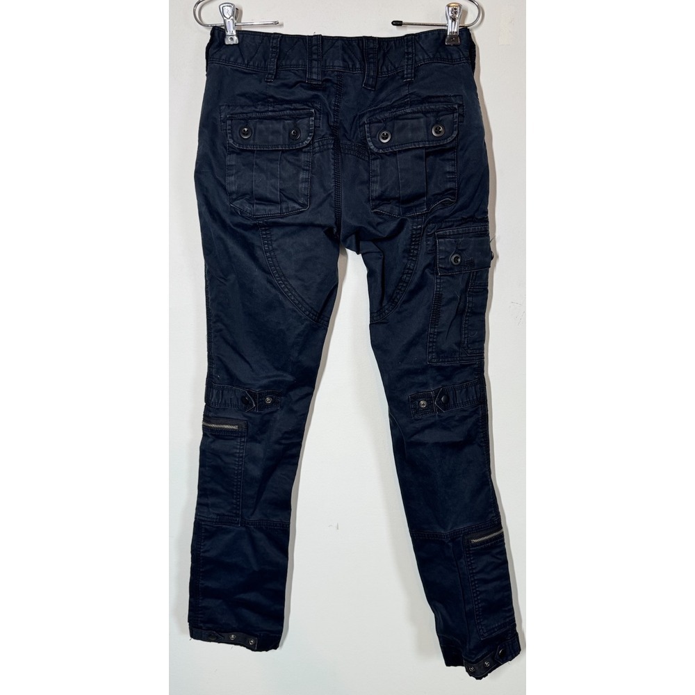Vintage Ralph Lauren Rugby Women's Slim‎ Fit Cargo Parachute Pants Size 2 Black - Picture 2 of 16